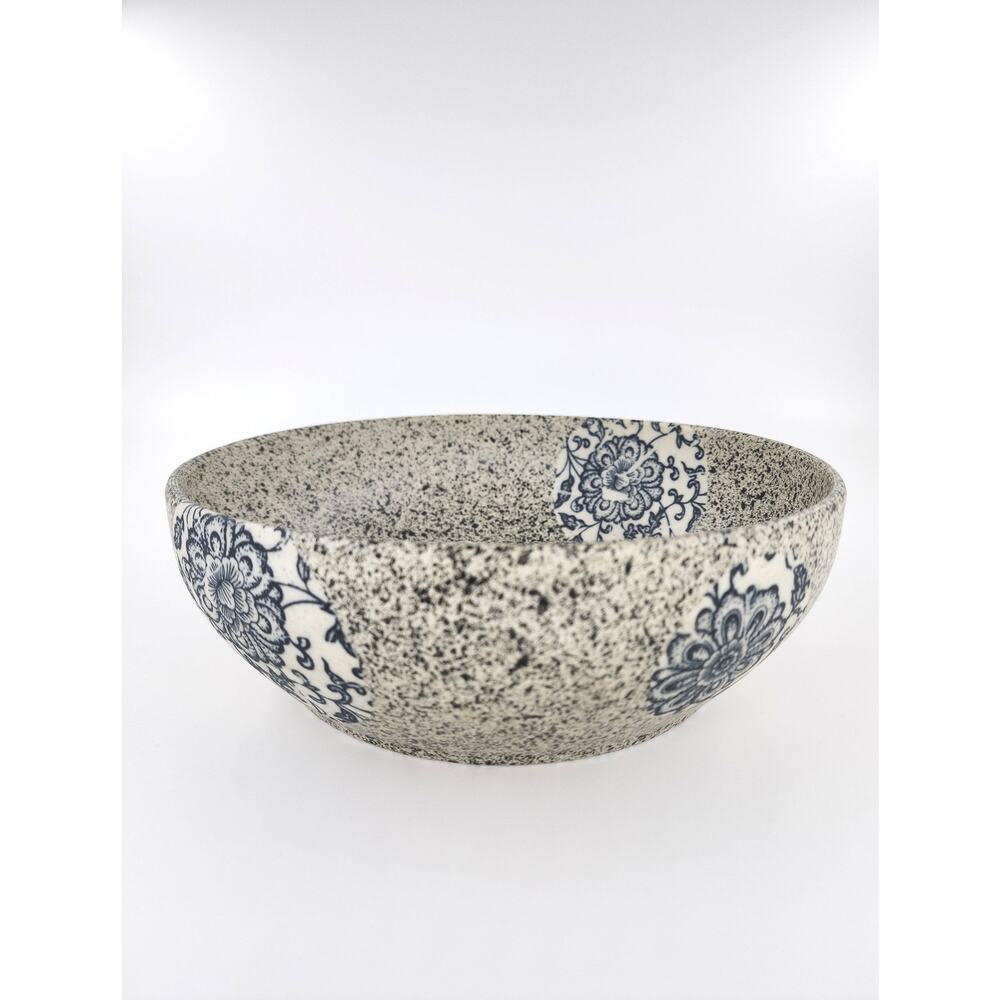 9.5" Blue Floral Chinese Ceramic Serving Bowl